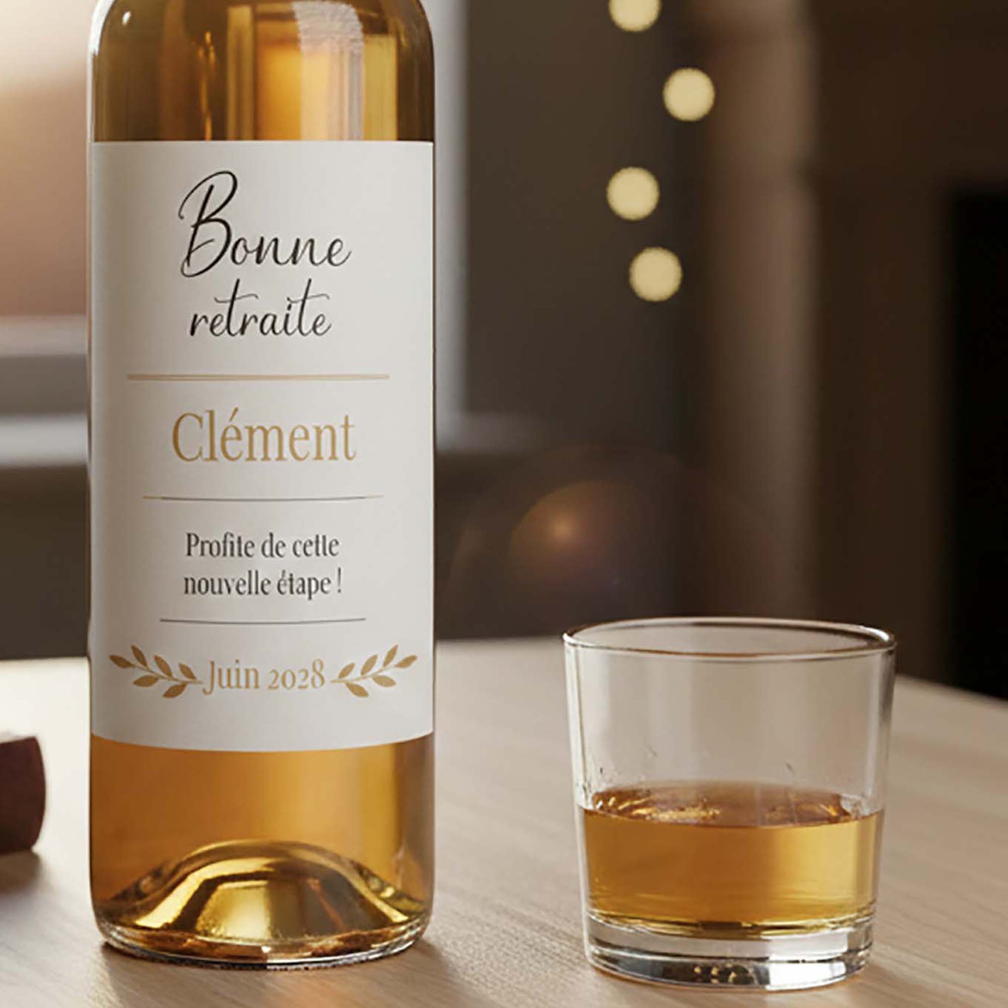 Étiquettes bouteilles personnalisées pour eau, vin, champagne et jus